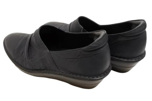 【インコルジェ3249 ダークネイビー】くしゅくしゅスマートスリッポン